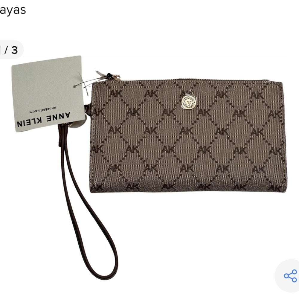 Anne Klein Brown Wristlet / Wallet